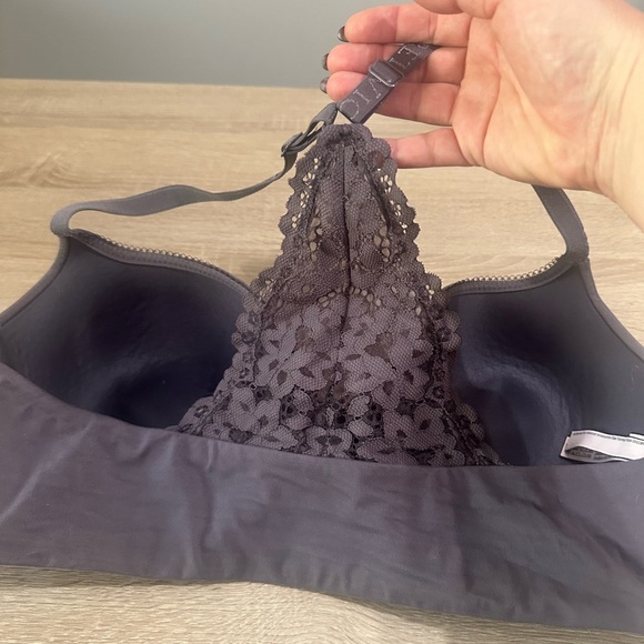 Victoria's Secret Body By Victoria purple Gray Lace Racerback Bra - Picture 6 of 9